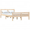 Estrutura de cama sem colchão 160x200 cm madeira maciça 3