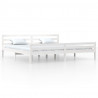 Estructura de cama madera maciza blanco Super King 180x200 cm 2