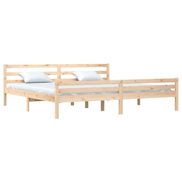 Estructura de cama madera maciza 200x200 cm M 3