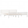 Estructura de cama madera maciza blanco 200x200 cm 4