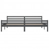 Estrutura de cama 200x200 cm madeira maciça cinzento 5