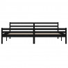 Estrutura de cama 200x200 cm madeira maciça preto 5
