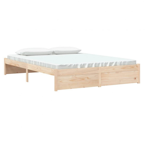 Estructura de cama king size madera maciza 150x200 cm M 3