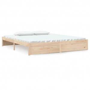 Estrutura de cama super king 180x200 cm madeira maciça H