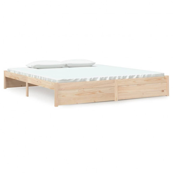 Estructura de cama madera maciza Super King 180x200 cm M 2