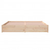 Estructura de cama madera maciza Super King 180x200 cm 5