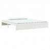 Estrutura de cama super king pinho maciço 180x200 cm branco 3