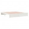 Estructura de cama madera maciza Super King blanco 180x200 cm 4