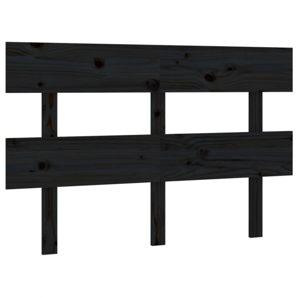 Cabecero de cama madera maciza de pino negro 138x3x81 cm M 2
