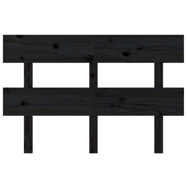 Cabecero de cama madera maciza de pino negro 138x3x81 cm M 3
