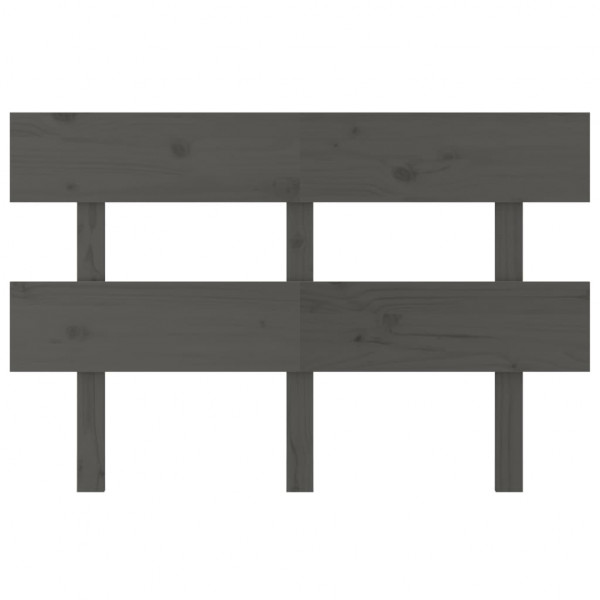 Cabecero de cama madera maciza de pino gris 144x3x81 cm M 3