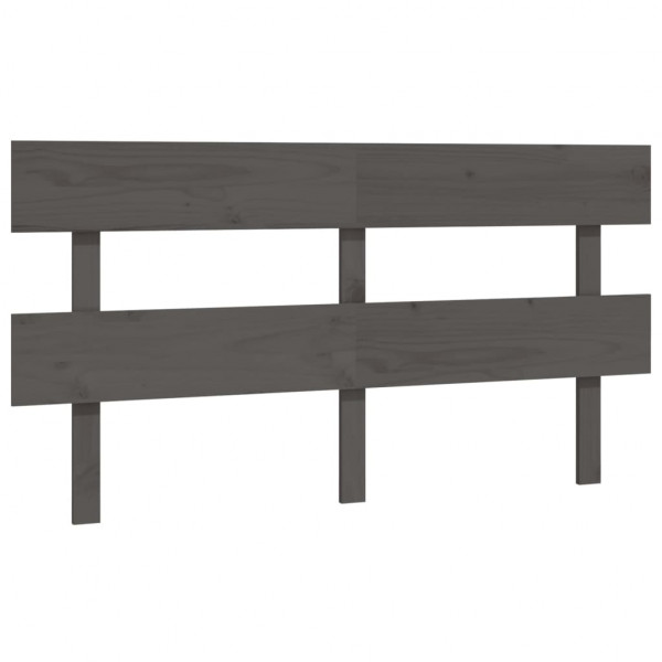 Cabecero de cama madera maciza de pino gris 154x3x81 cm M 2