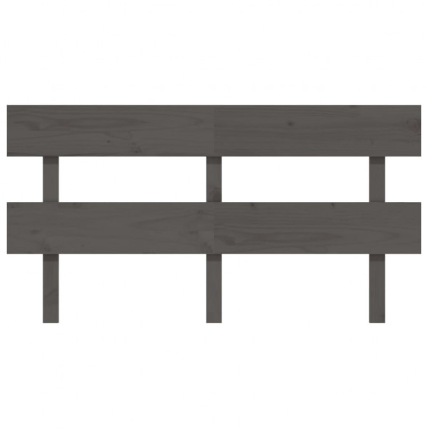 Cabecero de cama madera maciza de pino gris 154x3x81 cm M 3