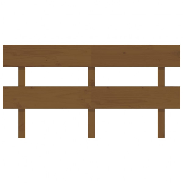 Cabecero de cama madera maciza de pino marrón miel 154x3x81 cm M 3