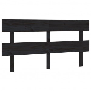 Cabecero de cama madera maciza de pino negro 164x3x81 cm H
