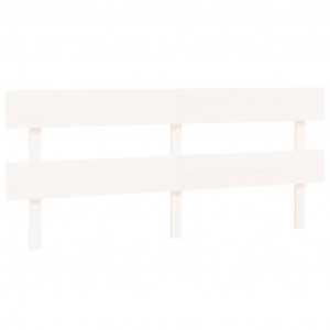 Cabecero de cama madera maciza de pino blanco 204x3x81 cm H