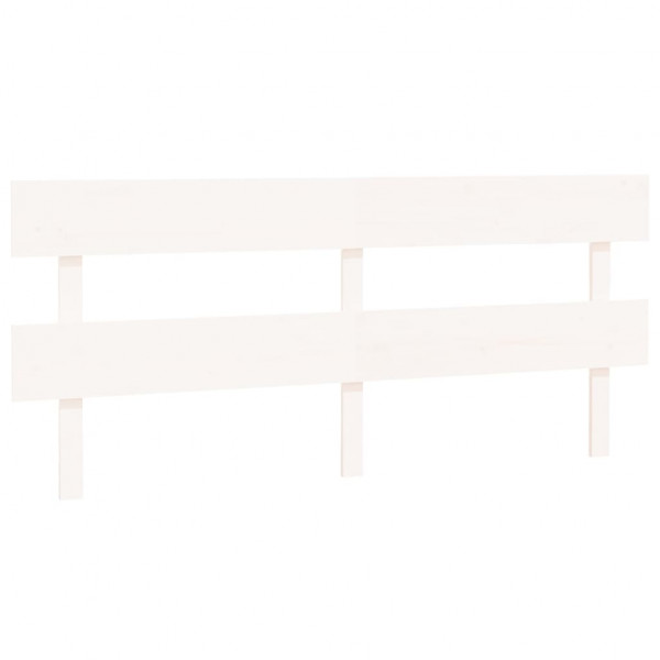 Cabeceira de cama 204x3x81 cm pinho maciço branco M 2