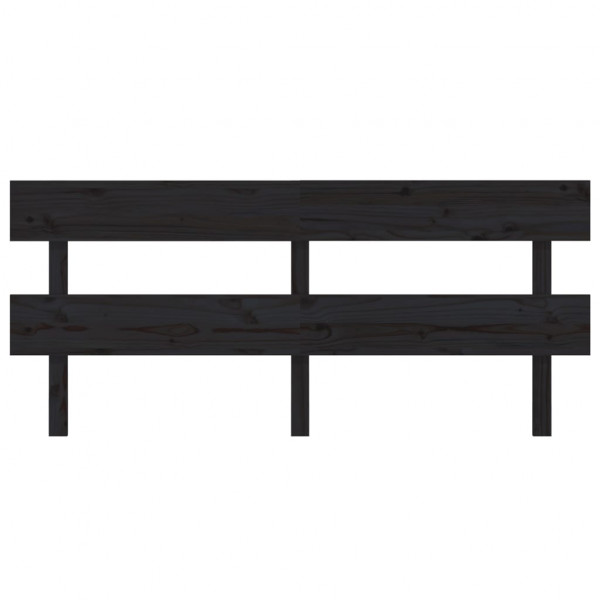 Cabeceira de cama 204x3x81 cm pinho maciço preto M 3