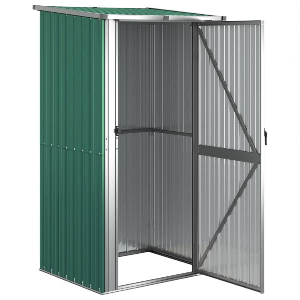 Cobertizo de jardín acero galvanizado verde 118.5x97x209.5 cm M 3