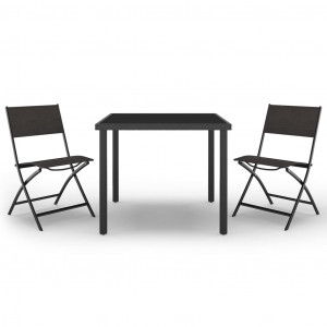 3 pcs conjunto de jantar para exterior aço H