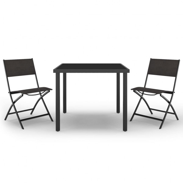 Juego de comedor de jardín 3 piezas acero M 2