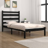 Estructura de cama madera maciza pino negra 75x190 cm 2FT6 1