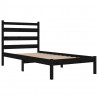 Estructura de cama madera maciza pino negra 75x190 cm 2FT6 4