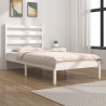 Estructura de cama madera maciza de pino blanco 100x200 cm 1