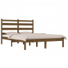 Estructura de cama madera maciza de pino marrón miel 200x200 cm 3