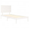 Estructura de cama madera maciza de pino blanca 100x200 cm 4