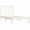 Estrutura de cama pequena solteiro 75x190cm pinho maciço branco 4