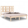 Estructura de cama matrimonial madera maciza 135x190 cm 2