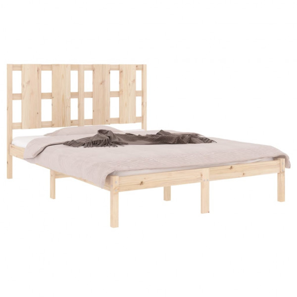 Estrutura de cama casal 135x190 cm madeira maciça M 3