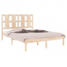 Estructura de cama matrimonial madera maciza 135x190 cm 3