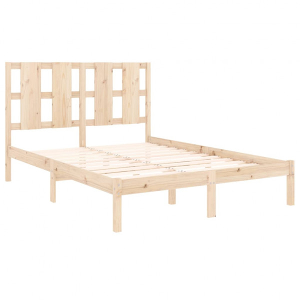 Estrutura de cama casal 135x190 cm madeira maciça M 4