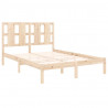 Estrutura de cama casal 135x190 cm madeira maciça 4