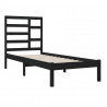 Estructura de cama madera maciza negro 100x200 cm 4