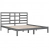 Estrutura de cama 200x200 cm madeira maciça cinzento 4