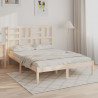 Estructura de cama doble madera maciza 135x190 cm 1