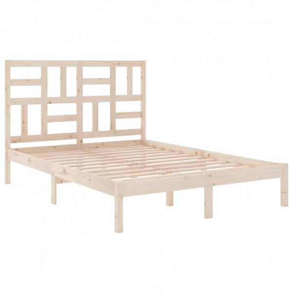 Estrutura de cama casal 135x190 cm madeira maciça M 4