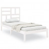 Estructura de cama madera maciza de pino blanca 90x200 cm 2