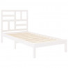 Estrutura de cama 90x200 cm madeira maciça branco 4