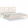 Estructura de cama de madera maciza 200x200 cm 2