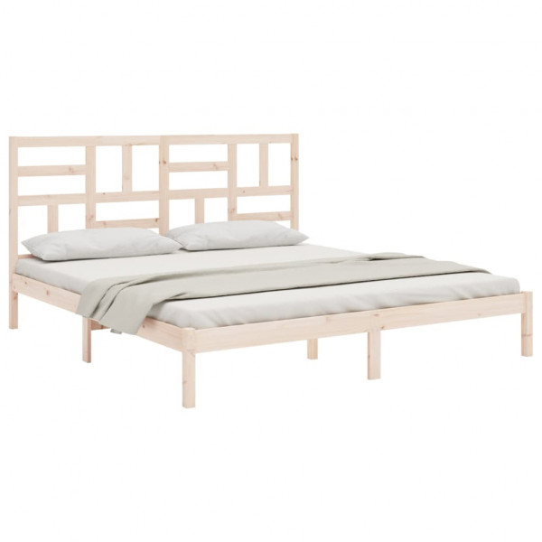Estructura de cama de madera maciza 200x200 cm M 3