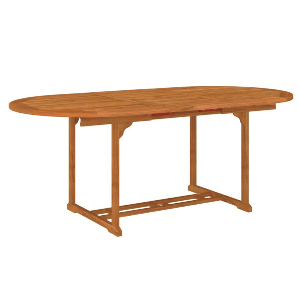 Mesa de jardín madera maciza de eucalipto 200x100x75 cm M 2