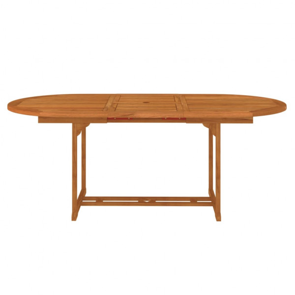 Mesa de jardín madera maciza de eucalipto 200x100x75 cm M 3