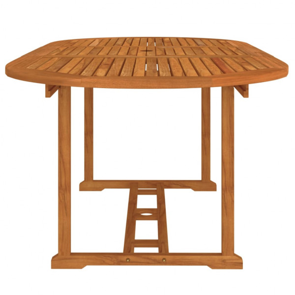 Mesa de jardín madera maciza de eucalipto 200x100x75 cm M 4