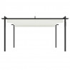 Gazebo de jardim com telhado retrátil 4x3 m cor creme 3