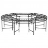 Banco de jardín redondo de acero negro 160 cm 2