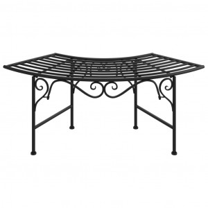 Banco para árvore 113 cm aço preto H